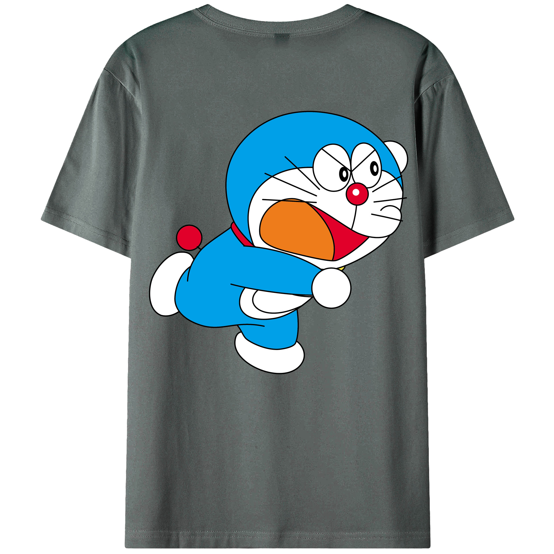 （画像用） ドラえもん Doraemon 綿100％ メンズ半袖Tシャツ（バックプリント） 通気性
